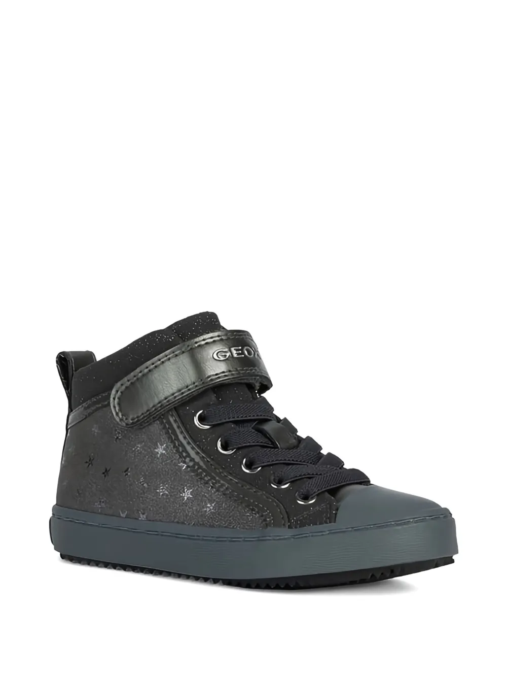 Geox Kids Kalispera star-pattern high-top sneakers Zwart