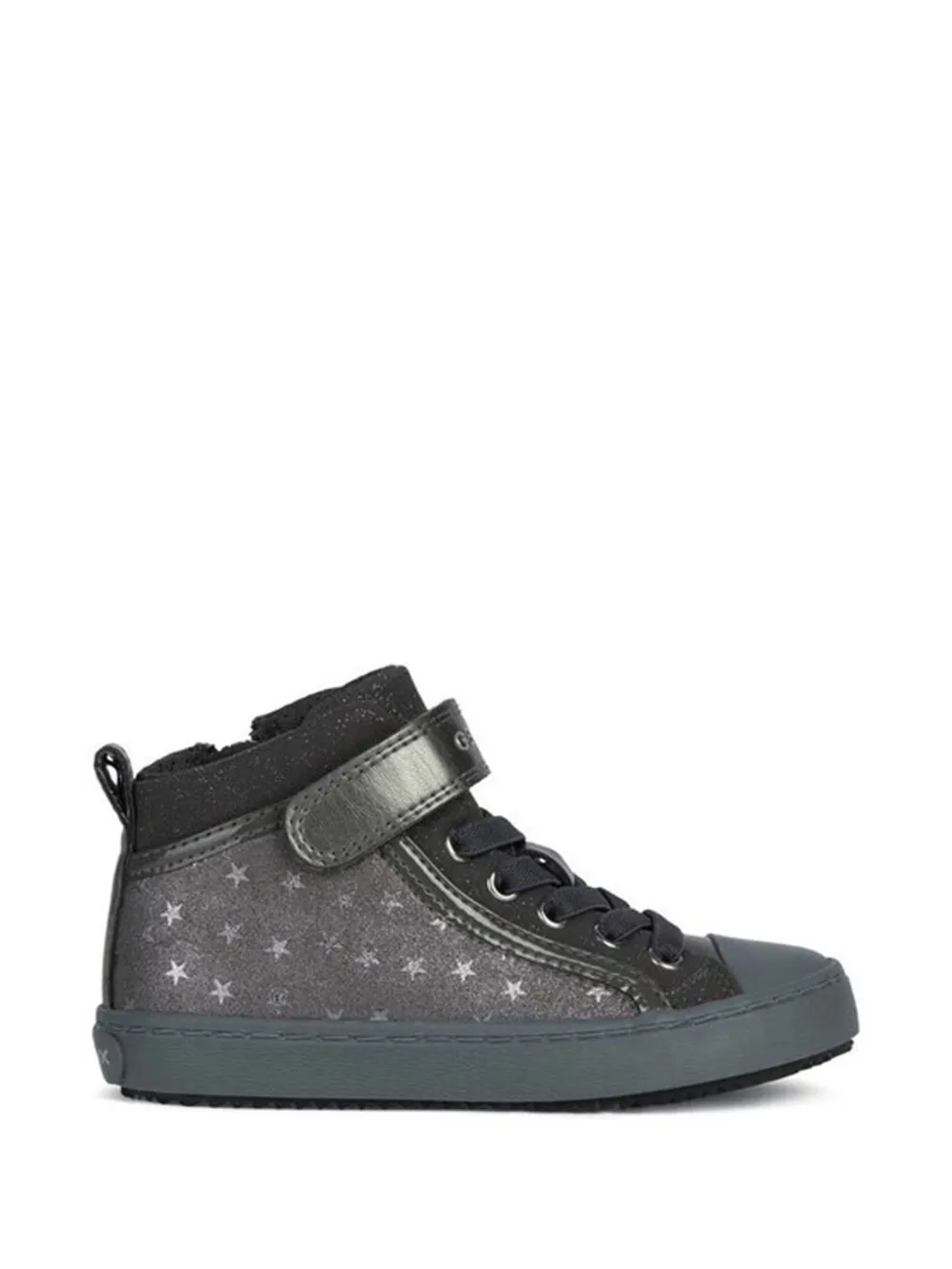 Geox Kids Kalispera star-pattern high-top sneakers Zwart