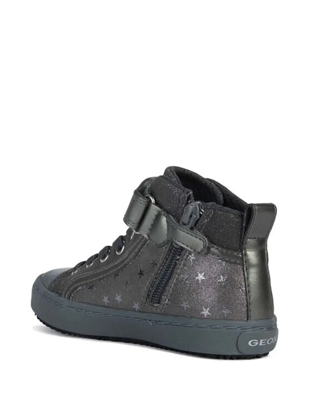 Geox Kids Kalispera star-pattern high-top sneakers Zwart