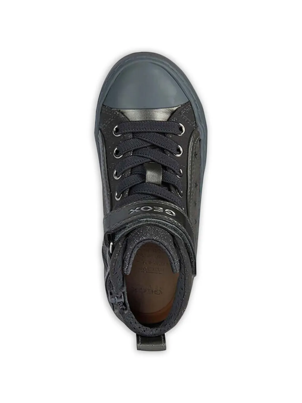 Geox Kids Kalispera star-pattern high-top sneakers Zwart