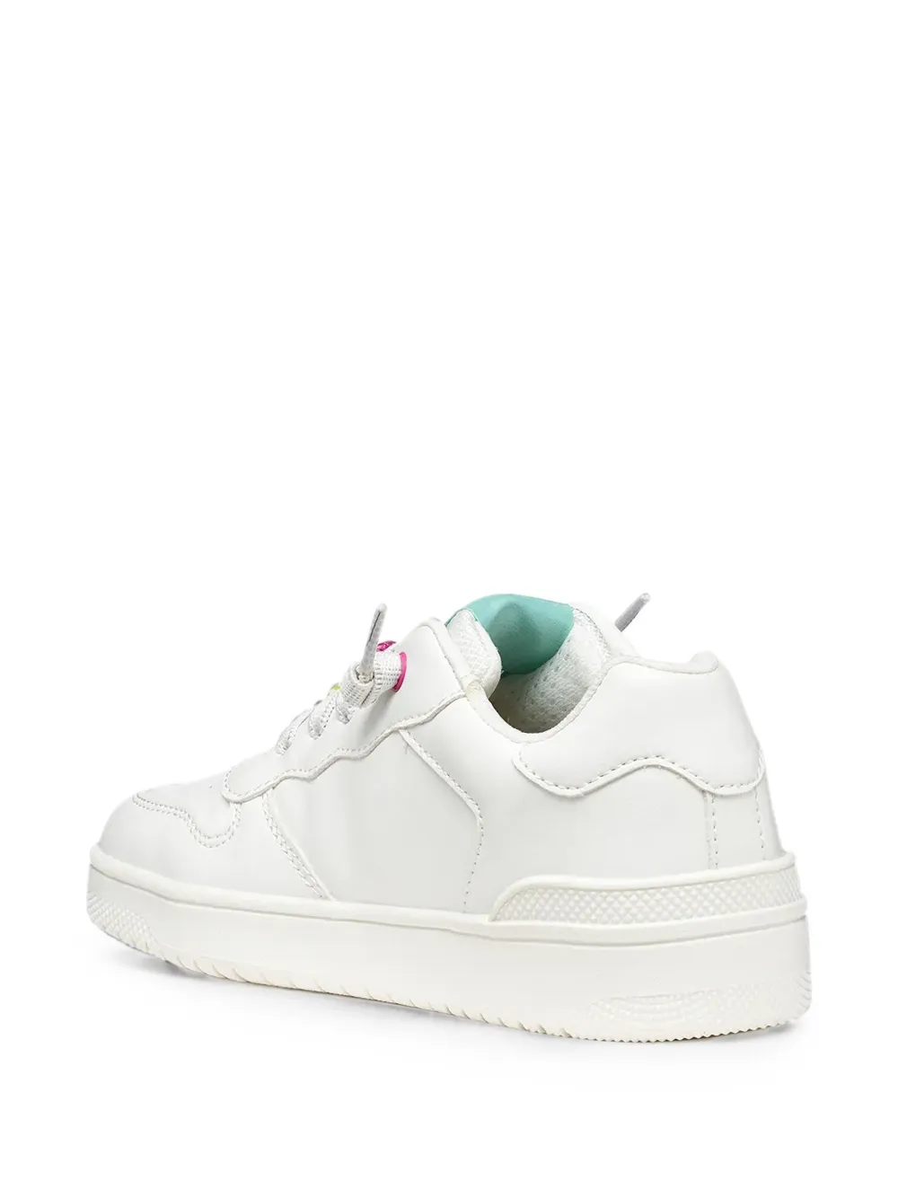 Geox Kids Washiba bead-embellished low-top sneakers Wit