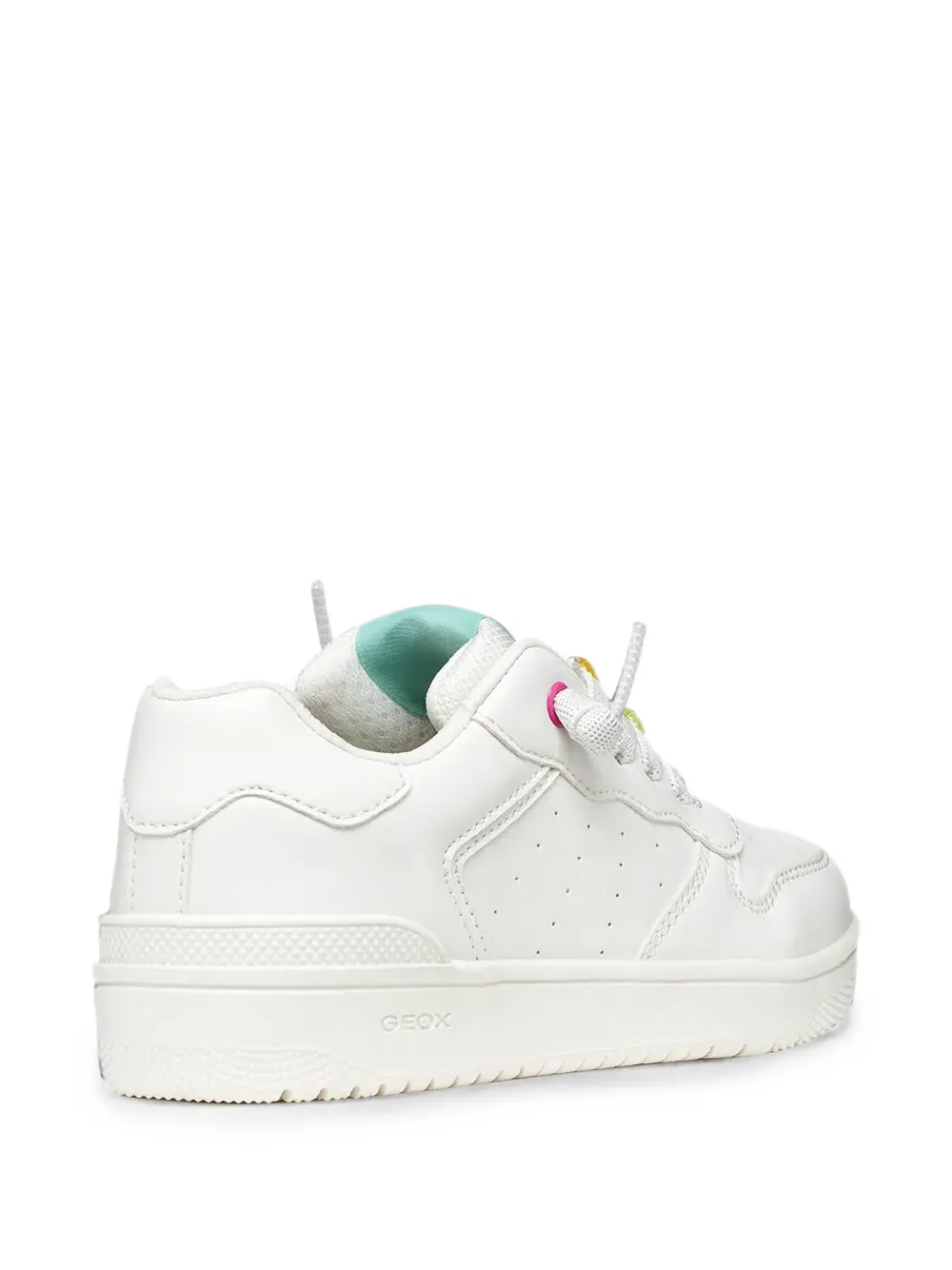 Geox Kids Washiba bead-embellished low-top sneakers Wit