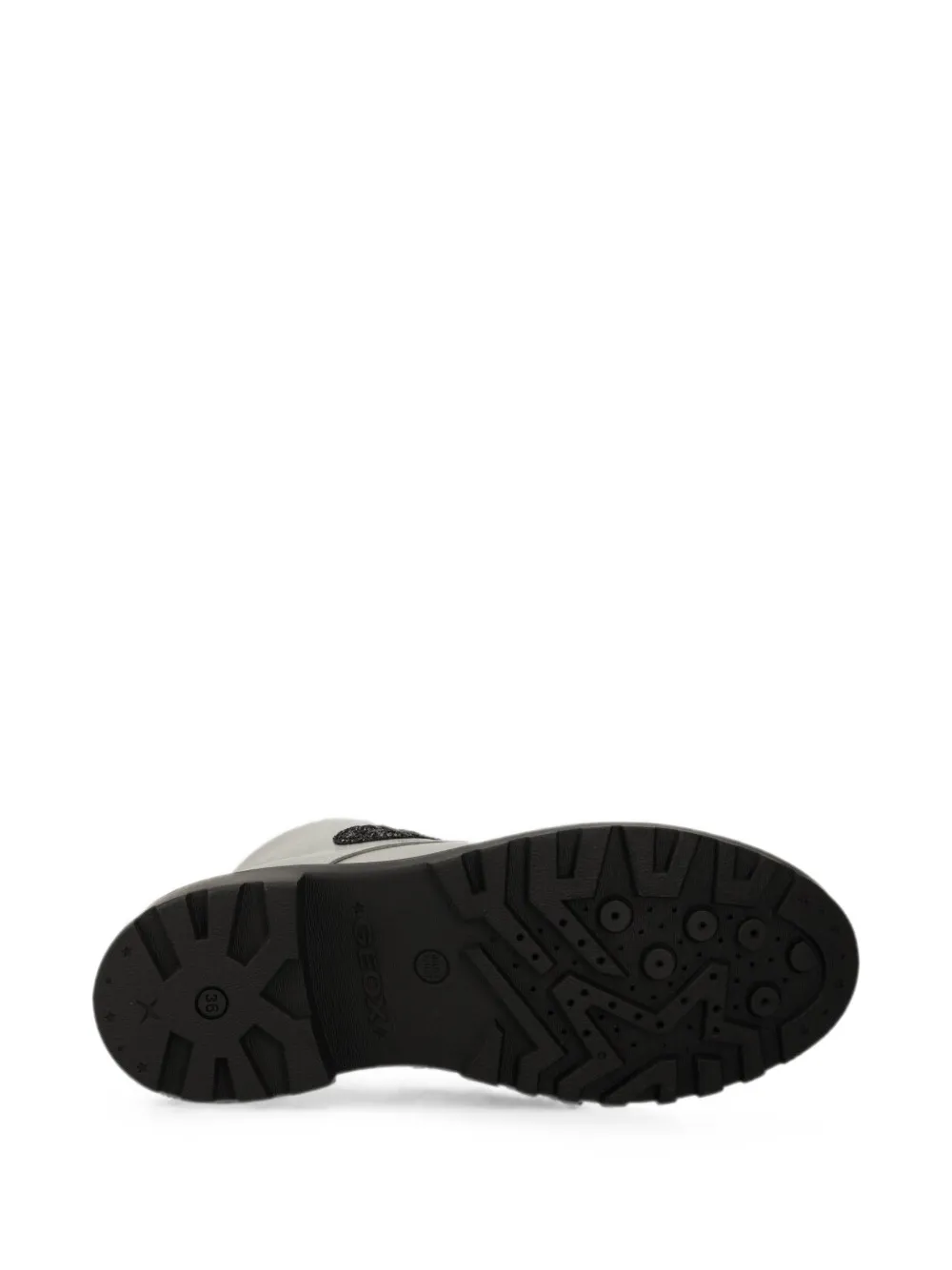 Geox Kids Mickey glitter-patchwork lace-up boots Zilver