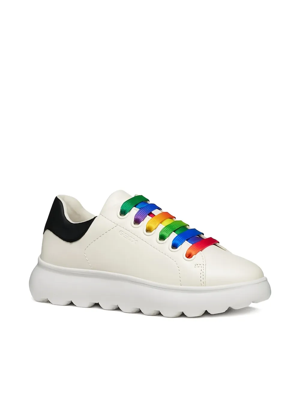 Geox Kids rainbow-laces sneakers Beige