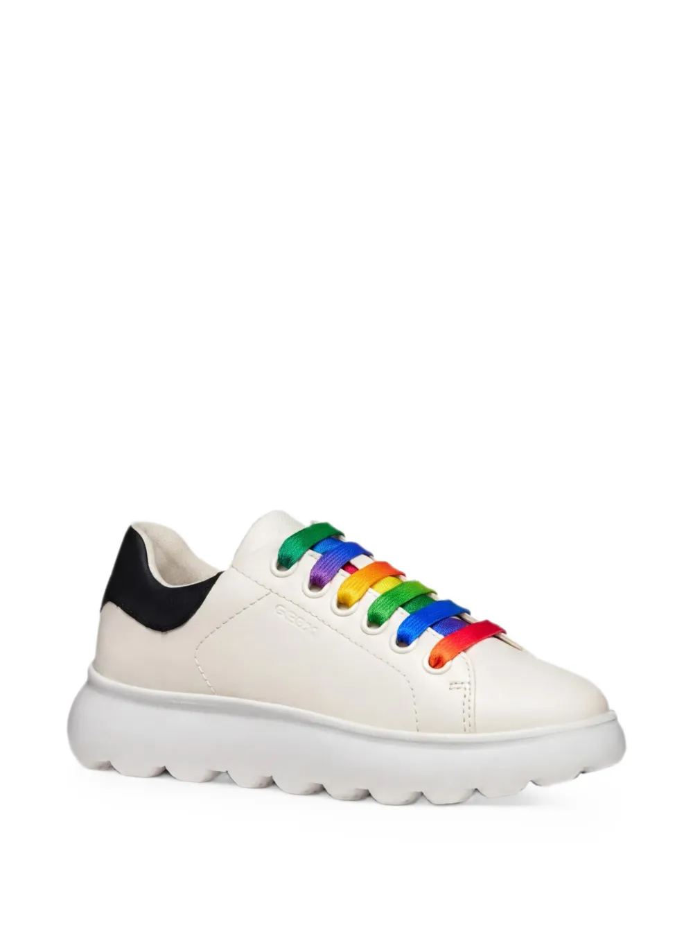 Geox Kids rainbow-laces sneakers - Nude