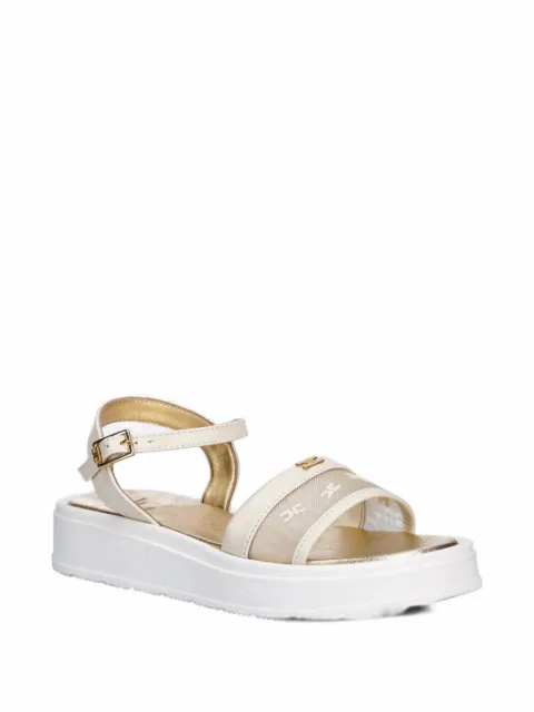 Elisabetta Franchi La Mia Bambina logo-strap open-toe sandals
