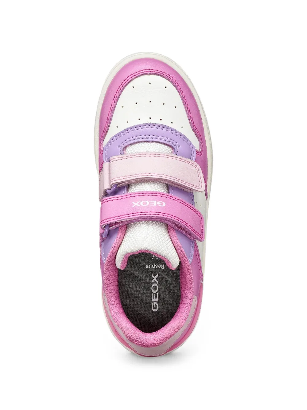 Geox Kids Washiba touch-strap perforated sneakers Roze