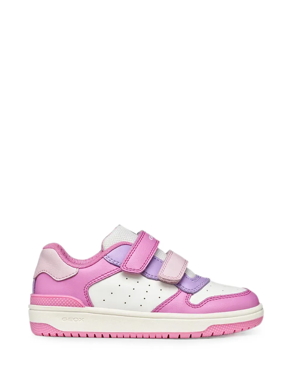 Geox Kids Washiba touch-strap perforated sneakers Roze