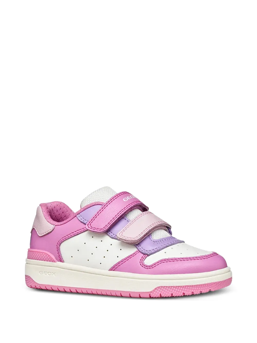 Geox Kids Washiba touch-strap perforated sneakers Roze