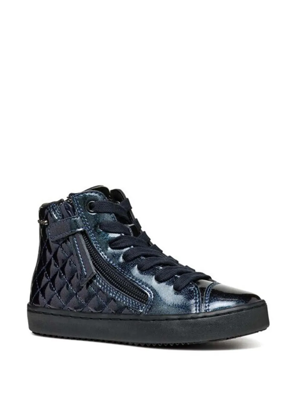 Geox Kids quilted side-zip sneakers - Blu