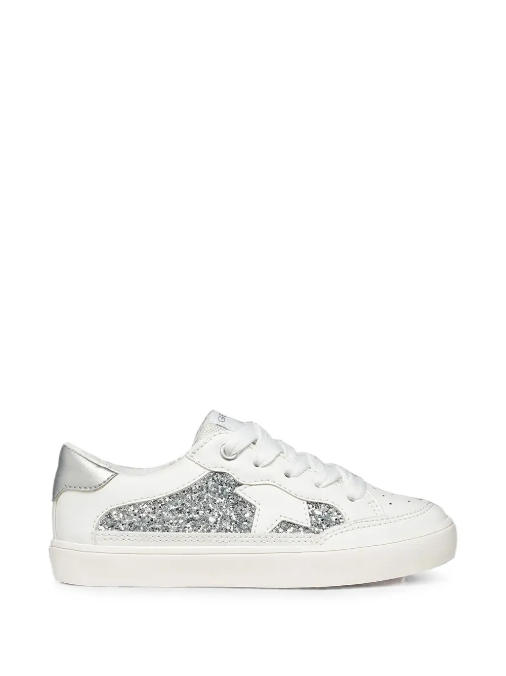 Geox Kids Gisli glitter-detail star-patch sneakers Wit