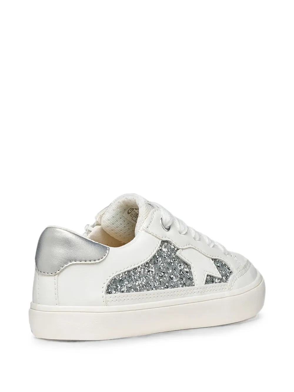 Geox Kids Gisli glitter-detail star-patch sneakers Wit
