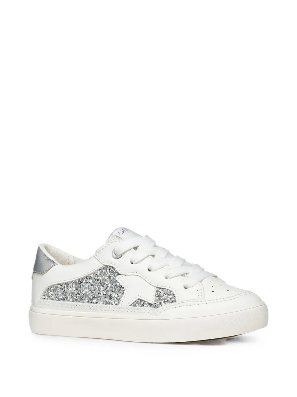 Geox Kids Gisli glitter-detail star-patch sneakers Wit