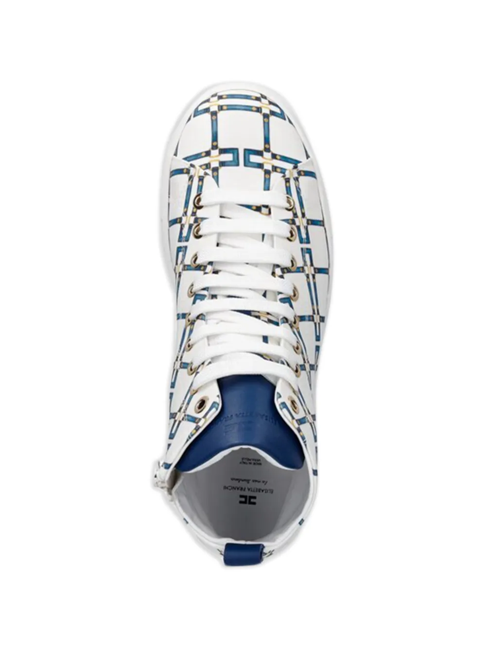 Elisabetta Franchi La Mia Bambina patterned high-top sneakers Wit