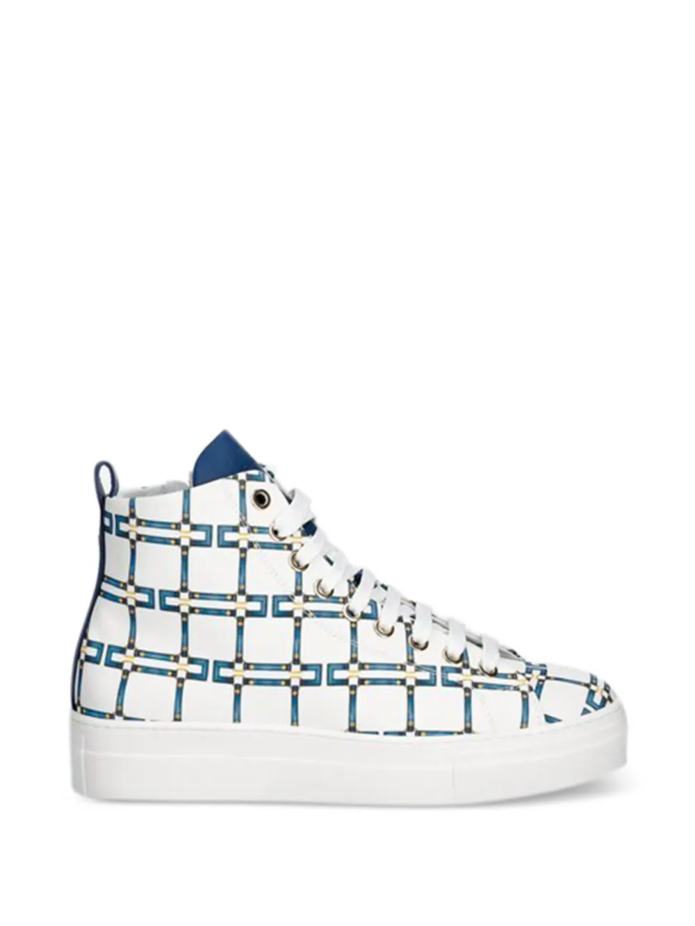 Elisabetta Franchi La Mia Bambina patterned high-top sneakers Wit