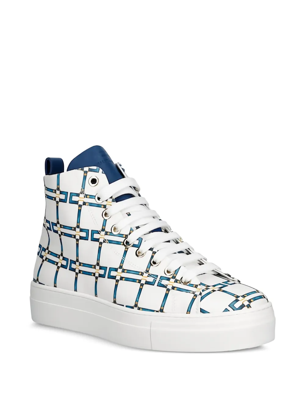 Elisabetta Franchi La Mia Bambina patterned high-top sneakers Wit