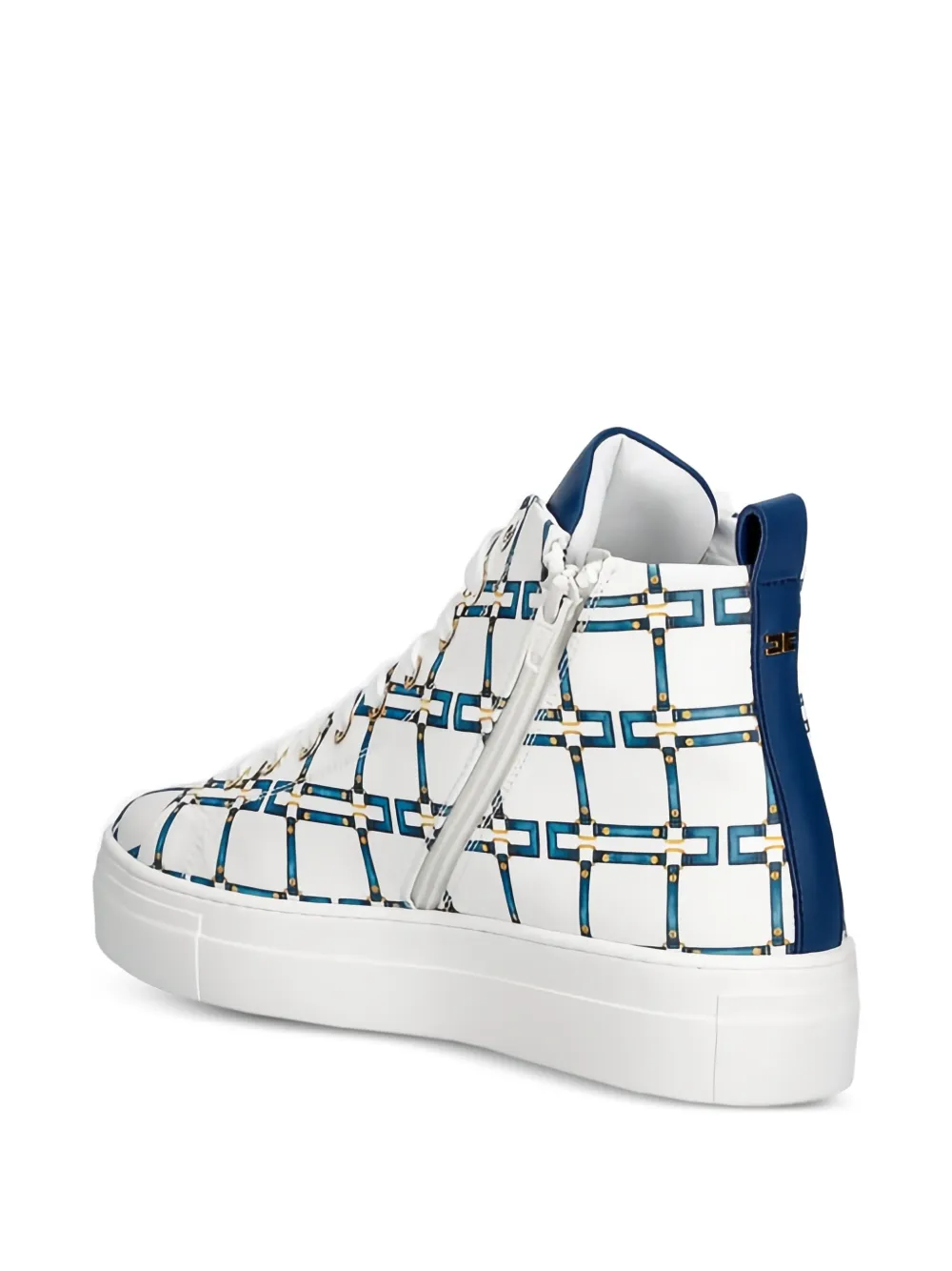 Elisabetta Franchi La Mia Bambina patterned high-top sneakers Wit