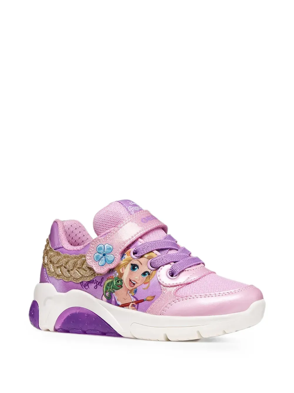Geox Kids x Disney Fadinlight glitter-detail sneakers Paars