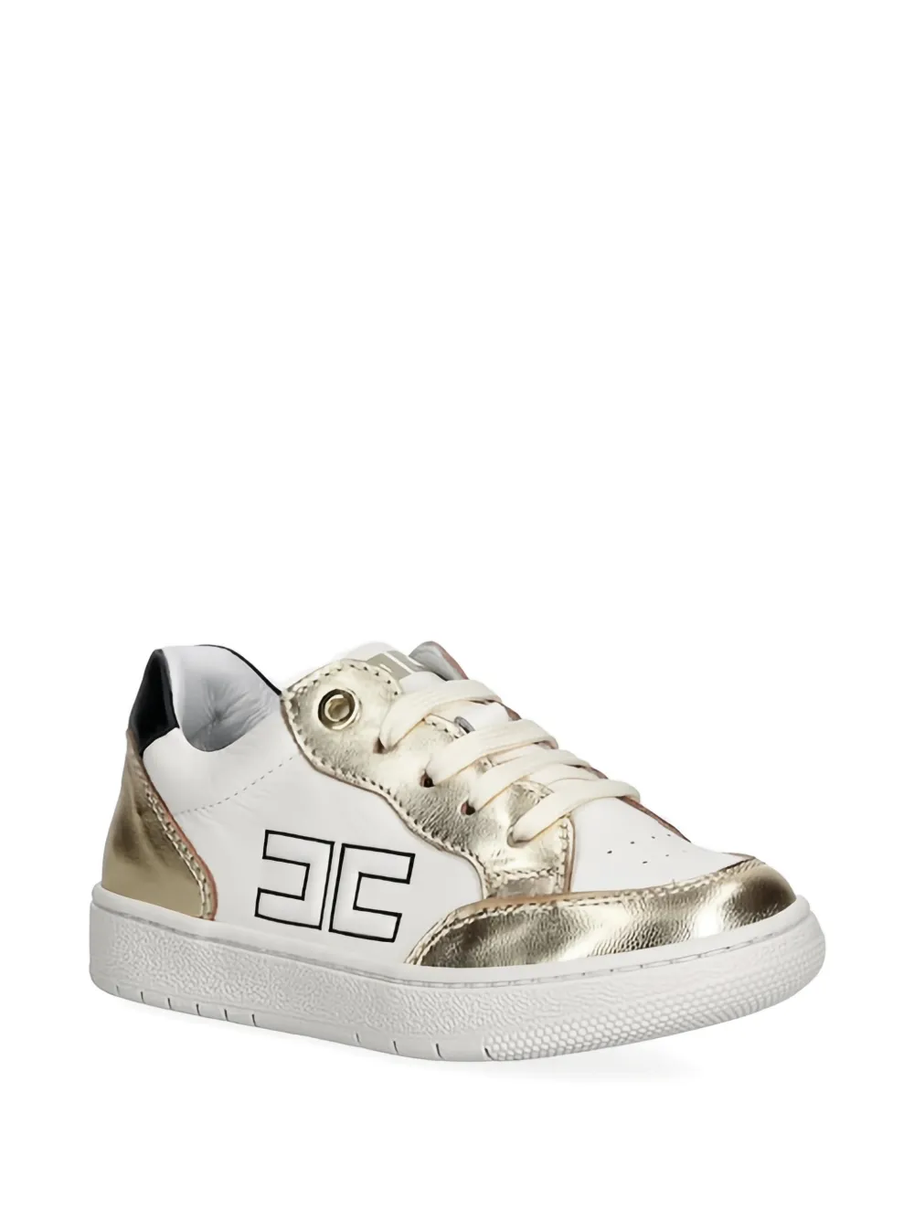 Elisabetta Franchi La Mia Bambina leather sneakers Goud