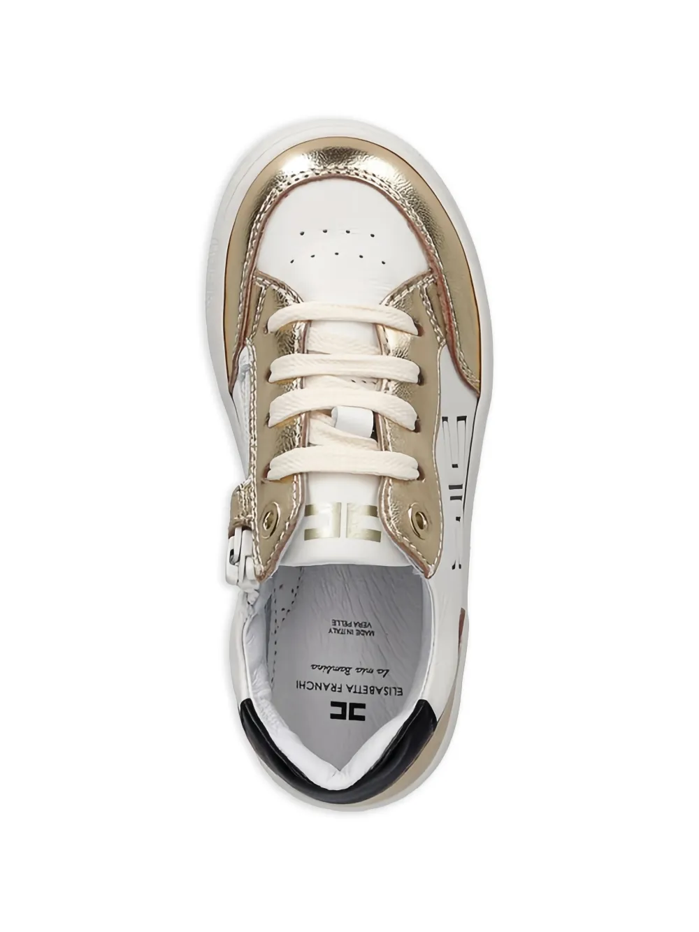 Elisabetta Franchi La Mia Bambina leather sneakers Goud