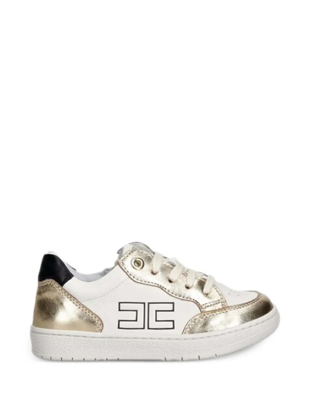 Elisabetta Franchi La Mia Bambina leather sneakers Goud