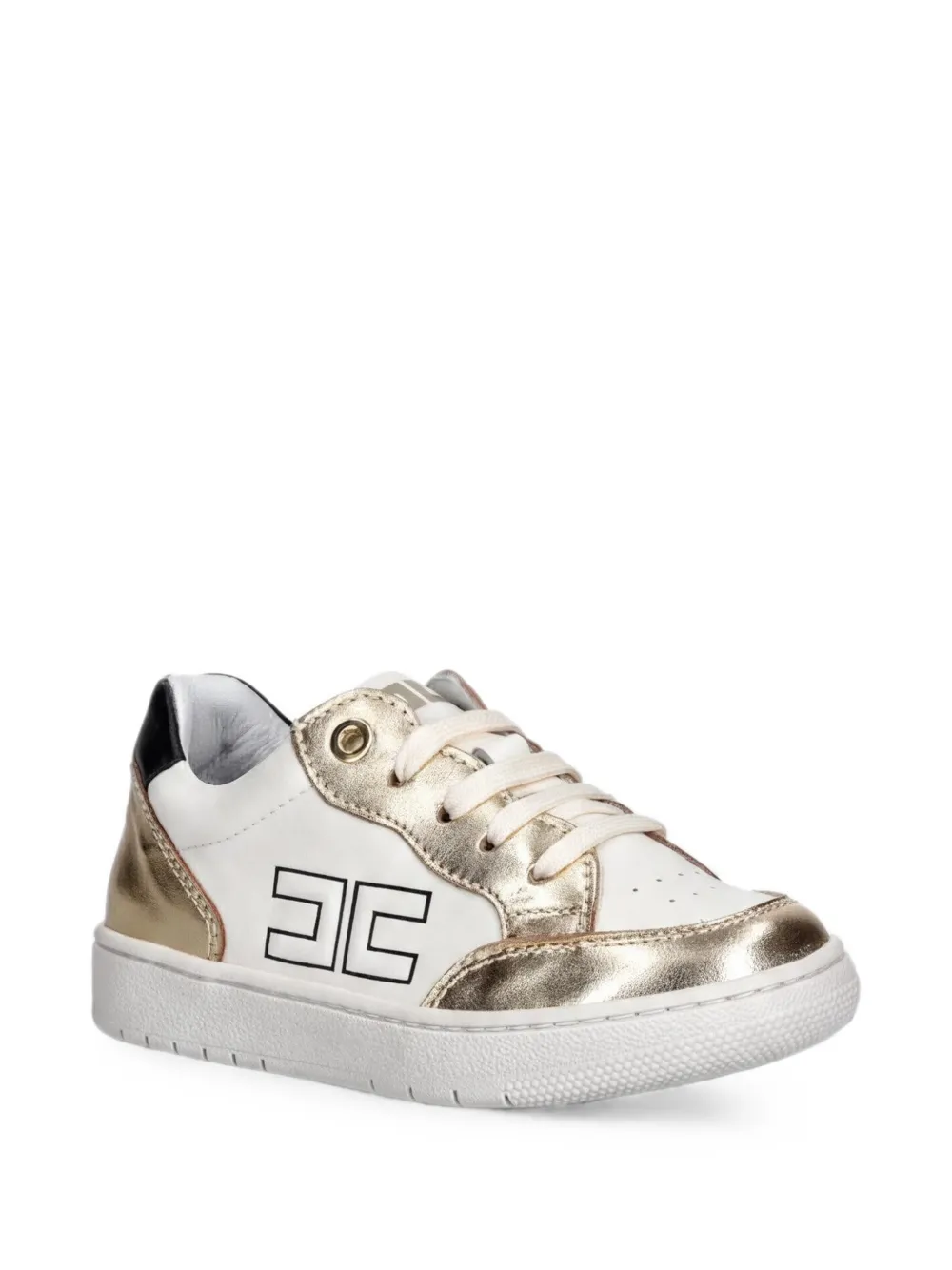Elisabetta Franchi La Mia Bambina leather sneakers - Oro