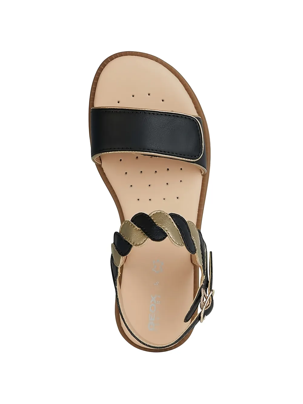 Geox Kids Gewelfde sandalen met bandje Zwart