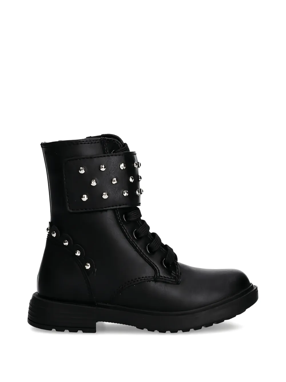 Geox Kids studded buckle boots Zwart