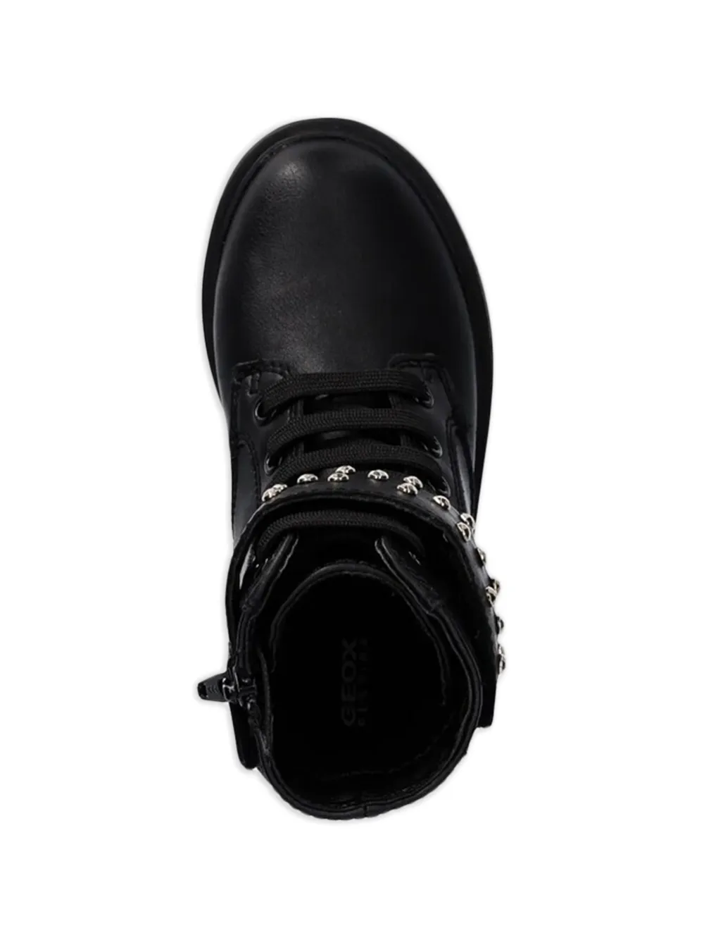 Geox Kids studded buckle boots Zwart