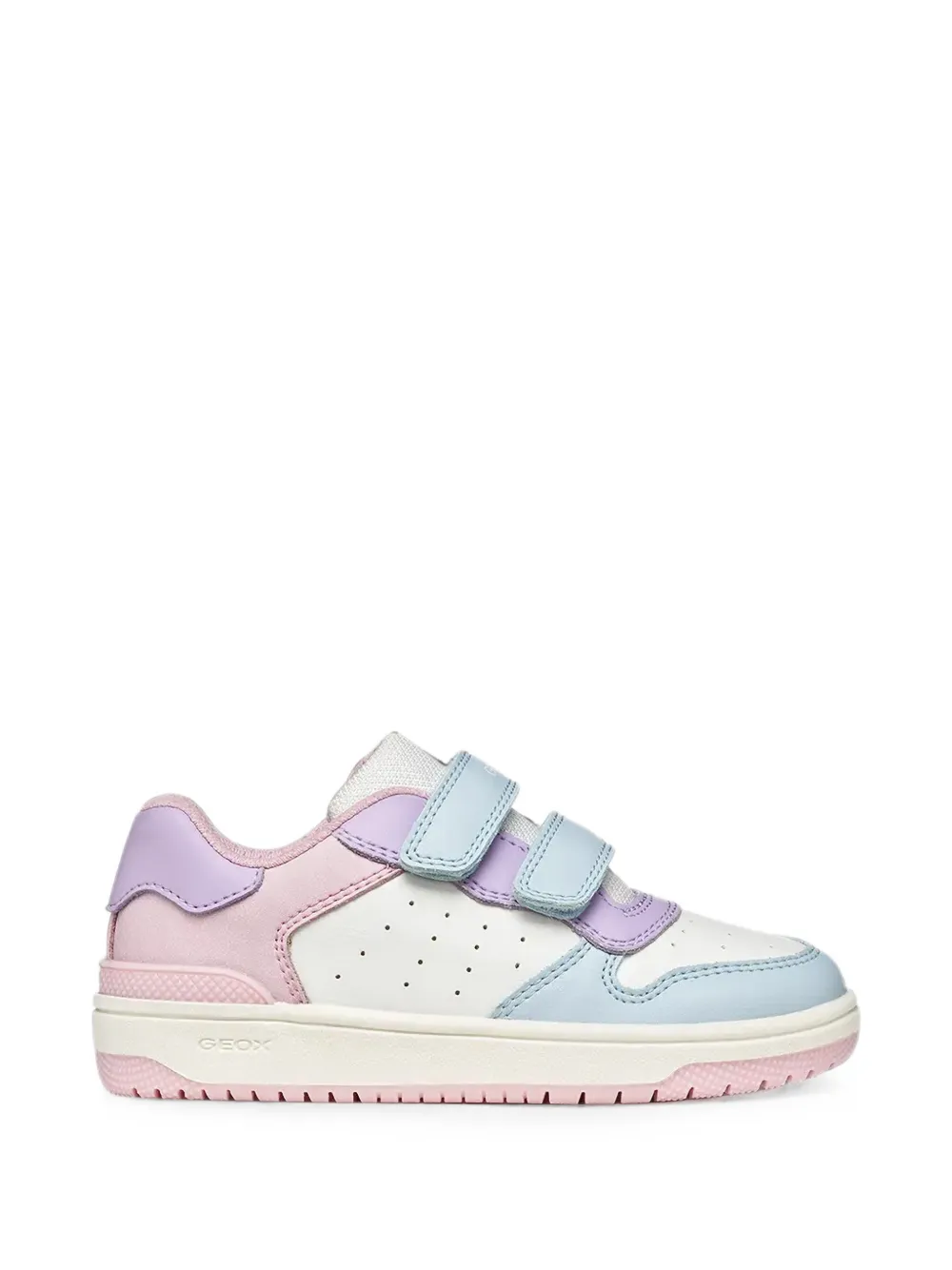 Geox Kids Washiba touch-strap perforated sneakers Wit