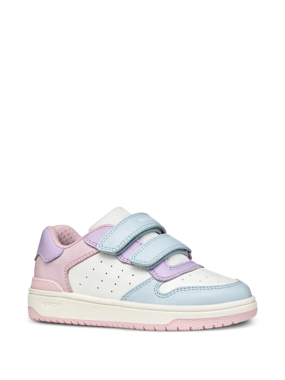 Geox Kids Washiba touch-strap perforated sneakers Wit