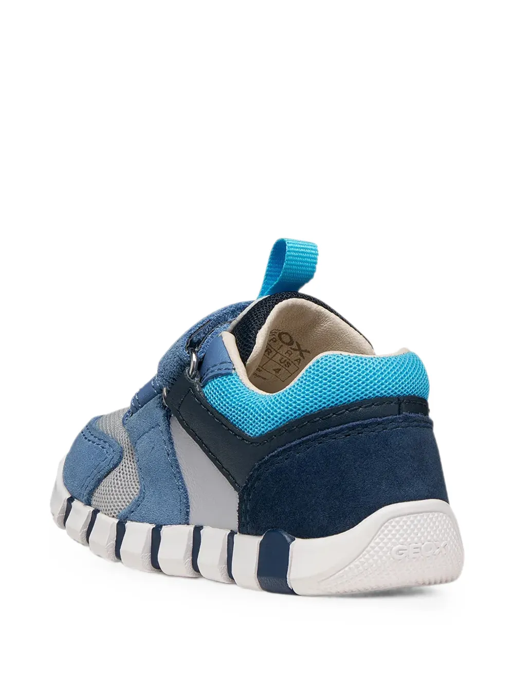Geox Kids Iupidoo touch-strap mesh sneakers Blauw