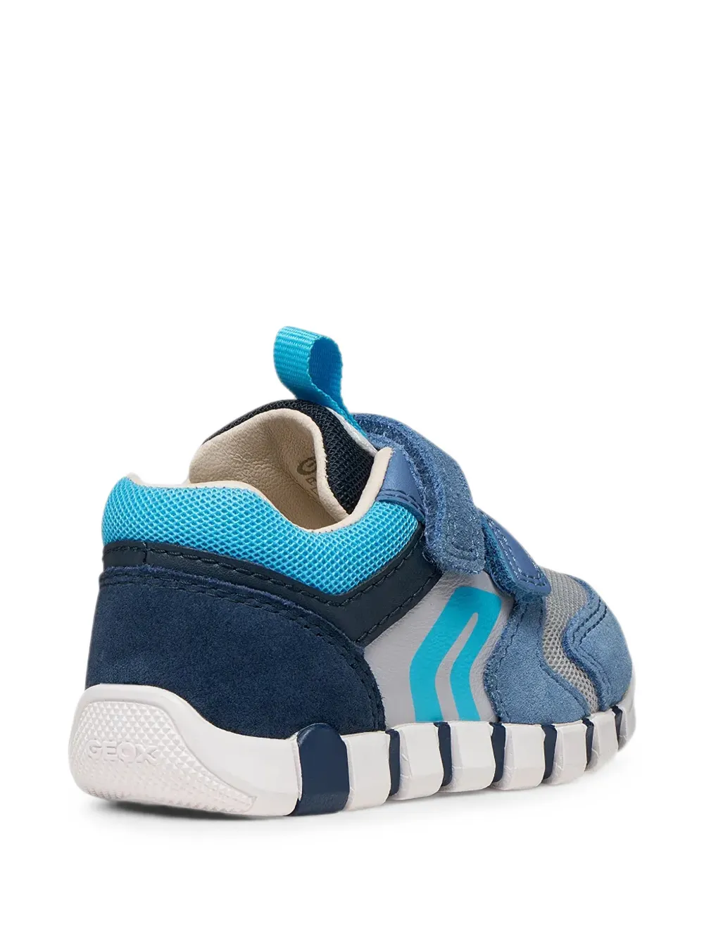 Geox Kids Iupidoo touch-strap mesh sneakers Blauw