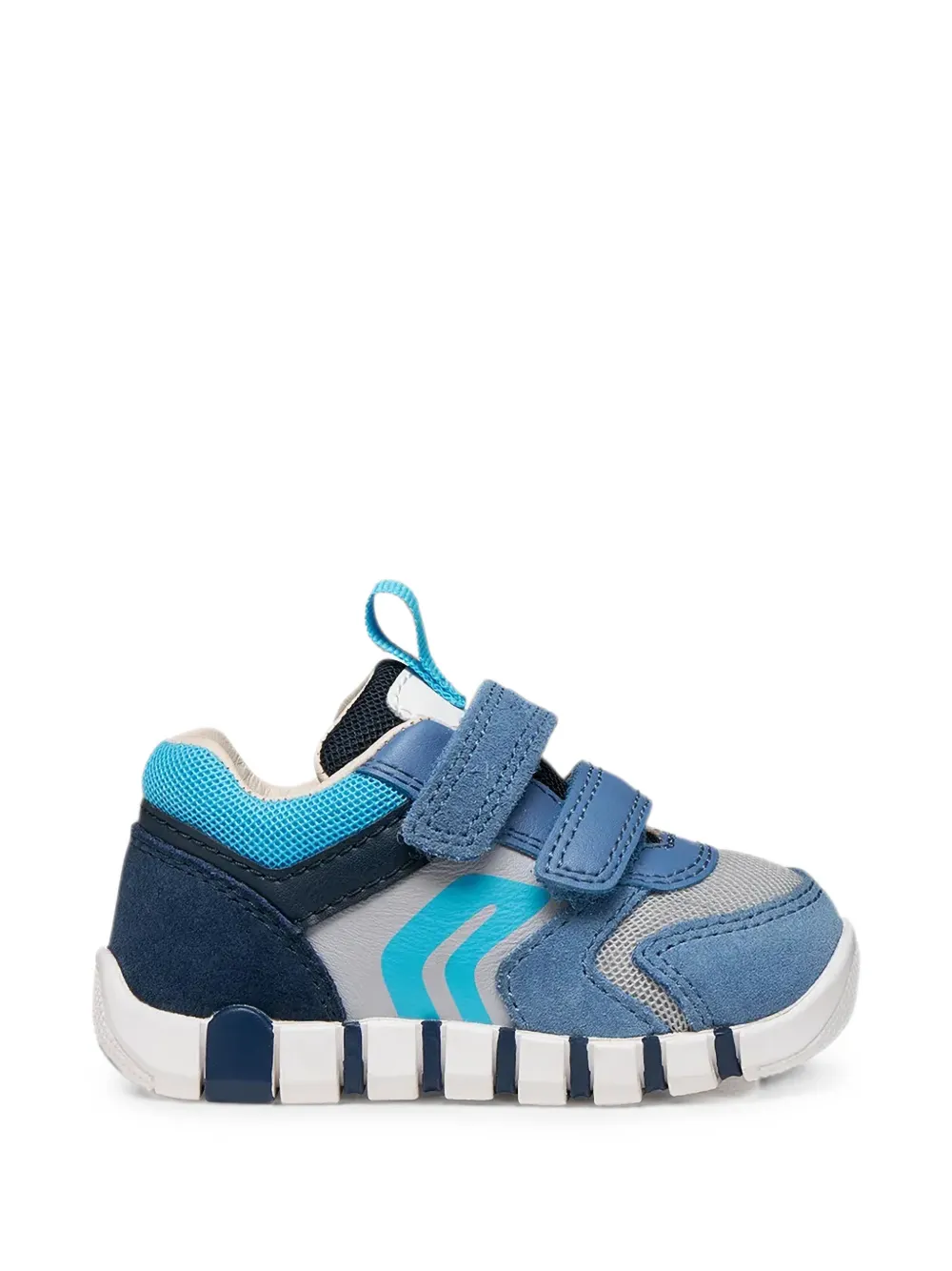 Geox Kids Iupidoo touch-strap mesh sneakers Blauw