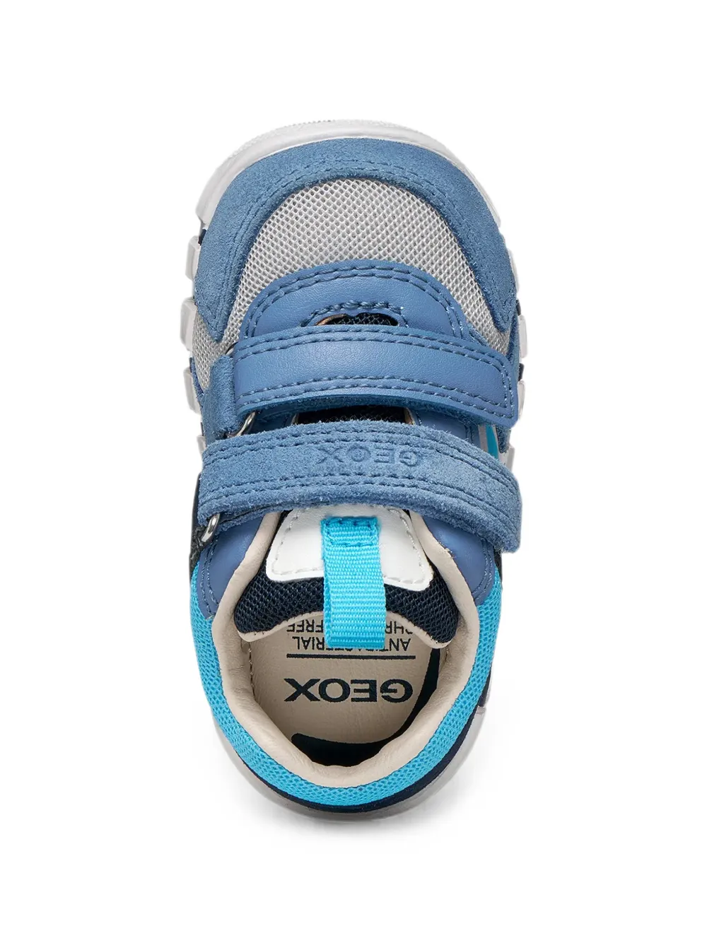 Geox Kids Iupidoo touch-strap mesh sneakers Blauw