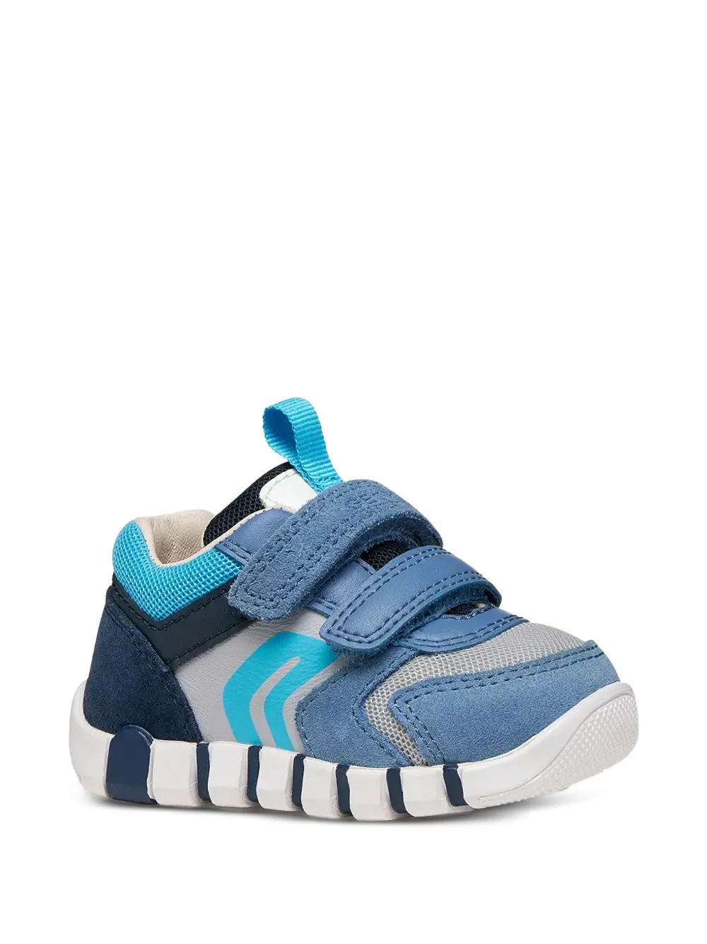 Geox Kids Iupidoo touch-strap mesh sneakers Blauw