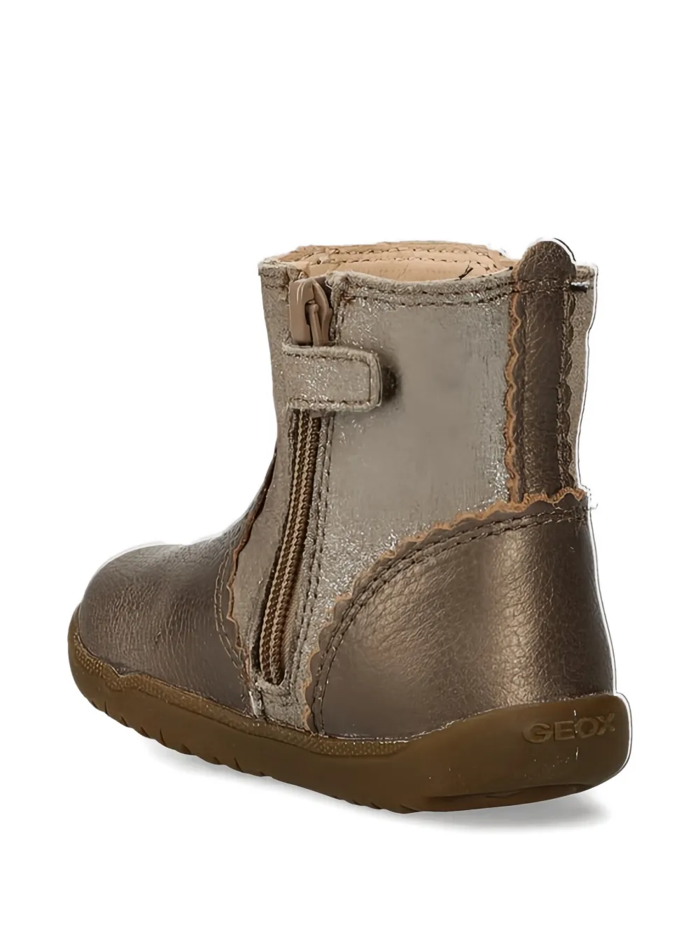 Geox Kids Gewelfde metallic laarzen Bruin