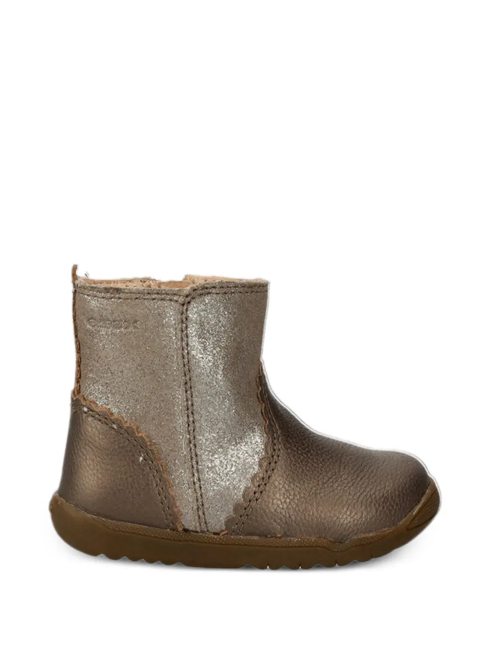 Geox Kids Gewelfde metallic laarzen Bruin