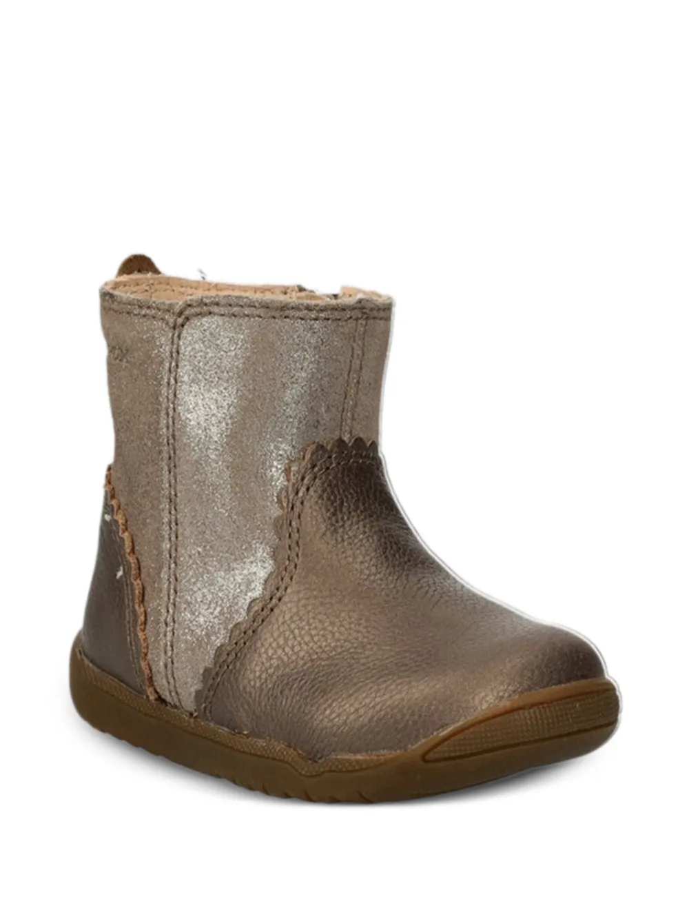 Geox Kids Stivali con bordo a smerlo - Marrone