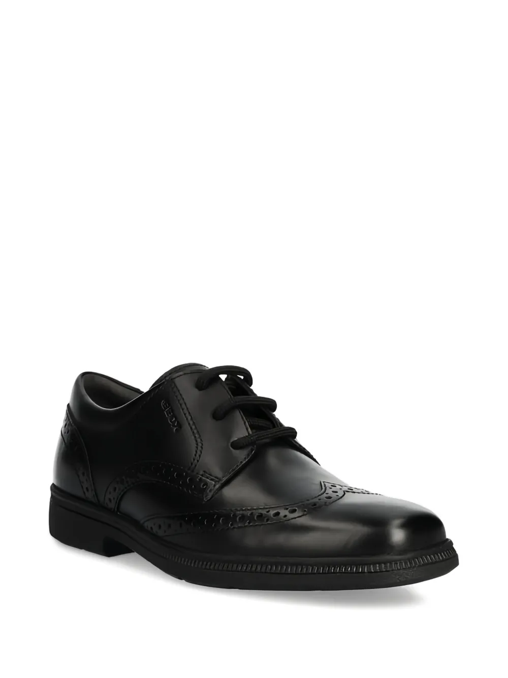 Geox Kids lace-up brogue loafers - Nero