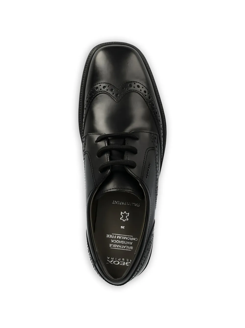 Geox Kids Brogue loafers met veters Zwart