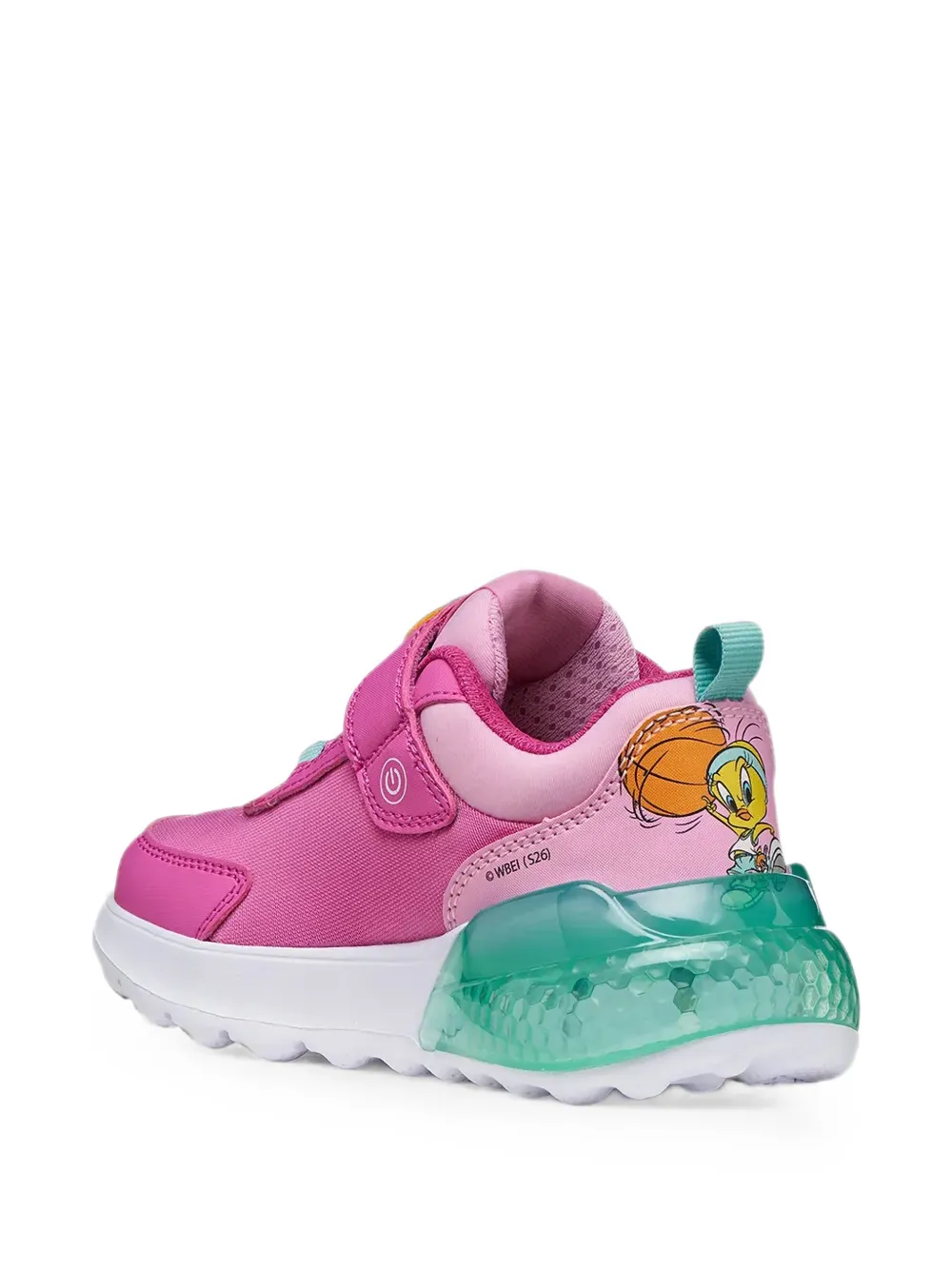 Geox Kids x Looney Tunes Activart Illuminus touch-strap sneakers Roze