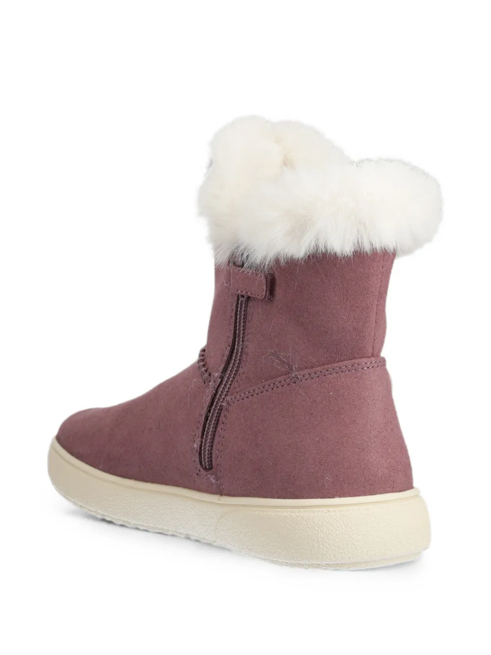 Geox Kids Theleven faux fur-trim boots Roze