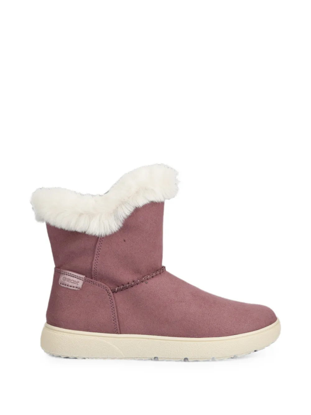 Geox Kids Theleven faux fur-trim boots Roze