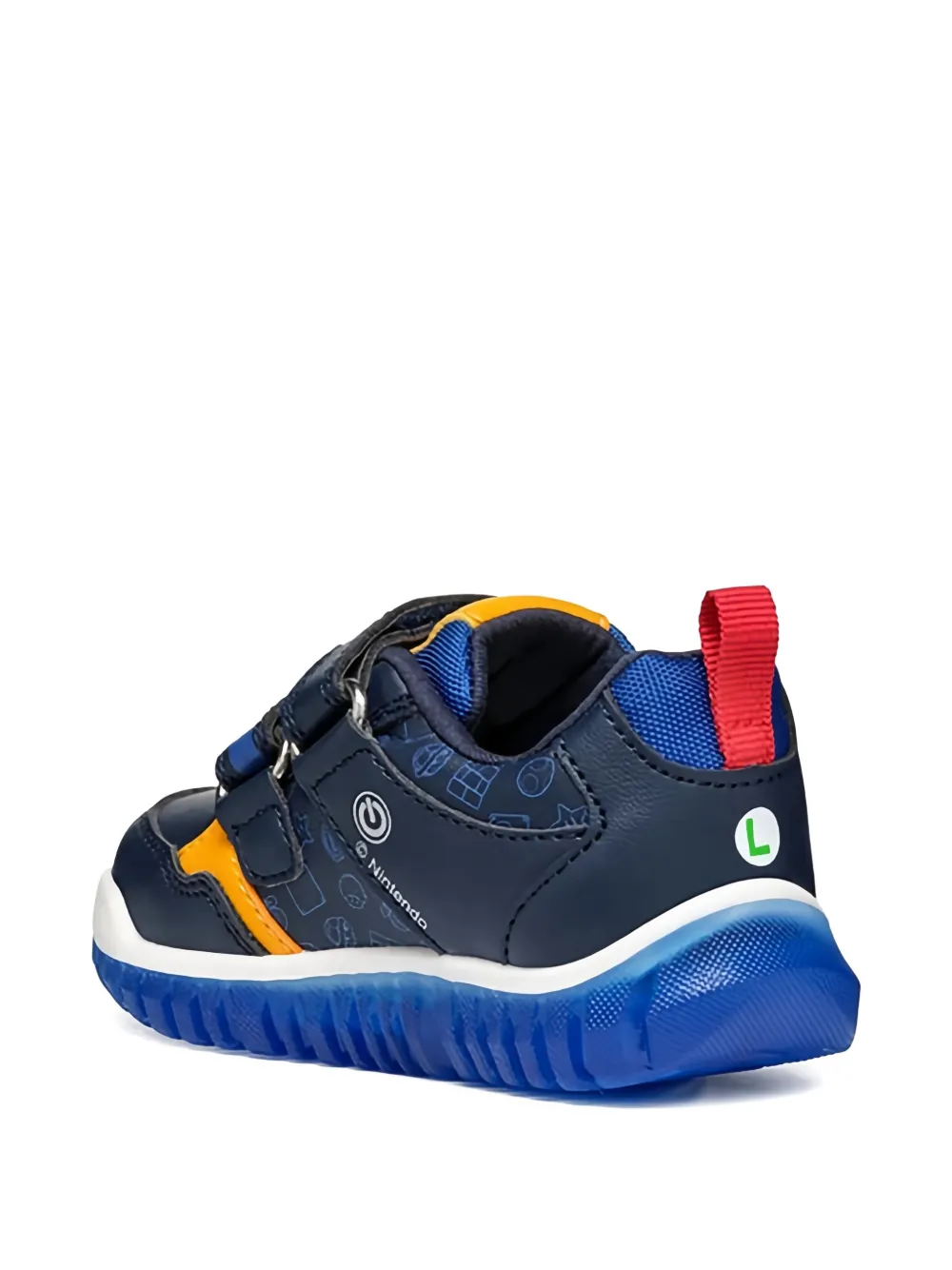Geox Kids Supermario logo-patch sneakers Blauw