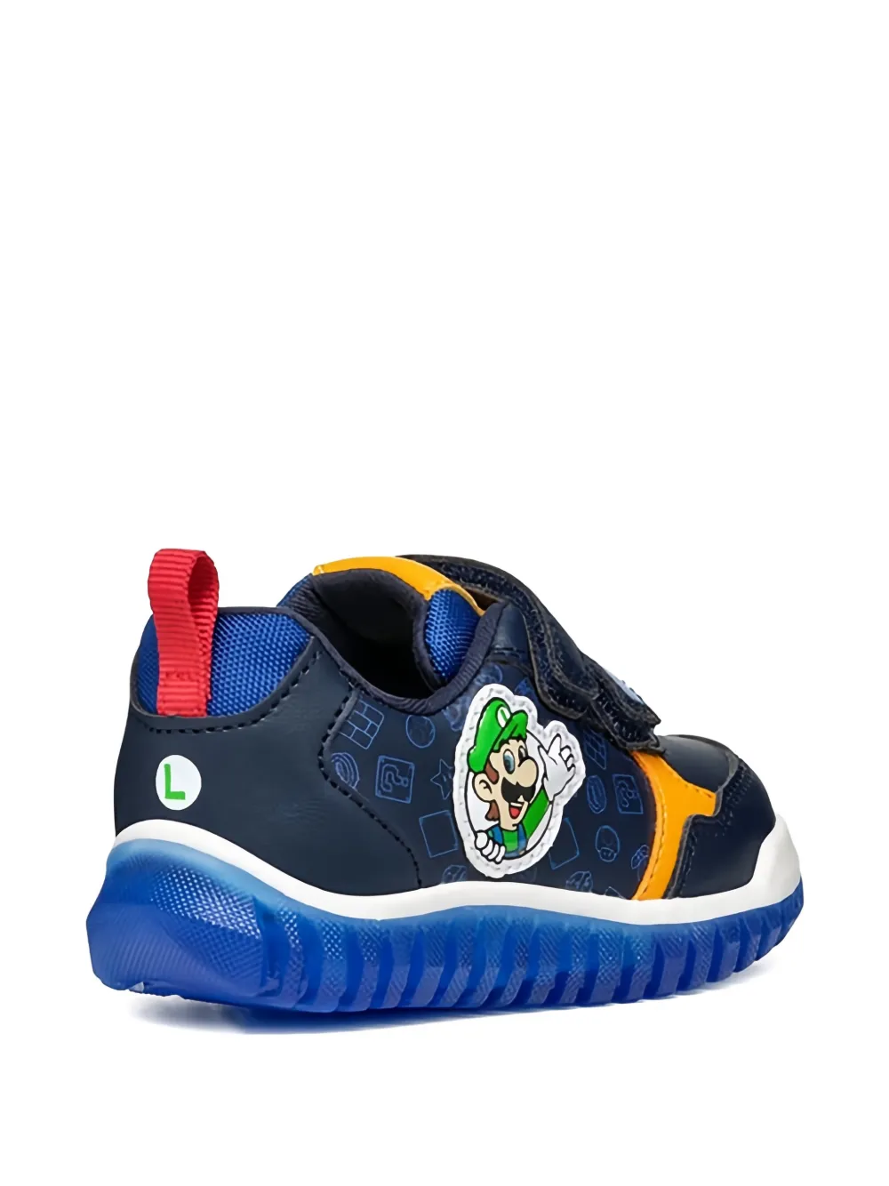 Geox Kids Supermario logo-patch sneakers Blauw