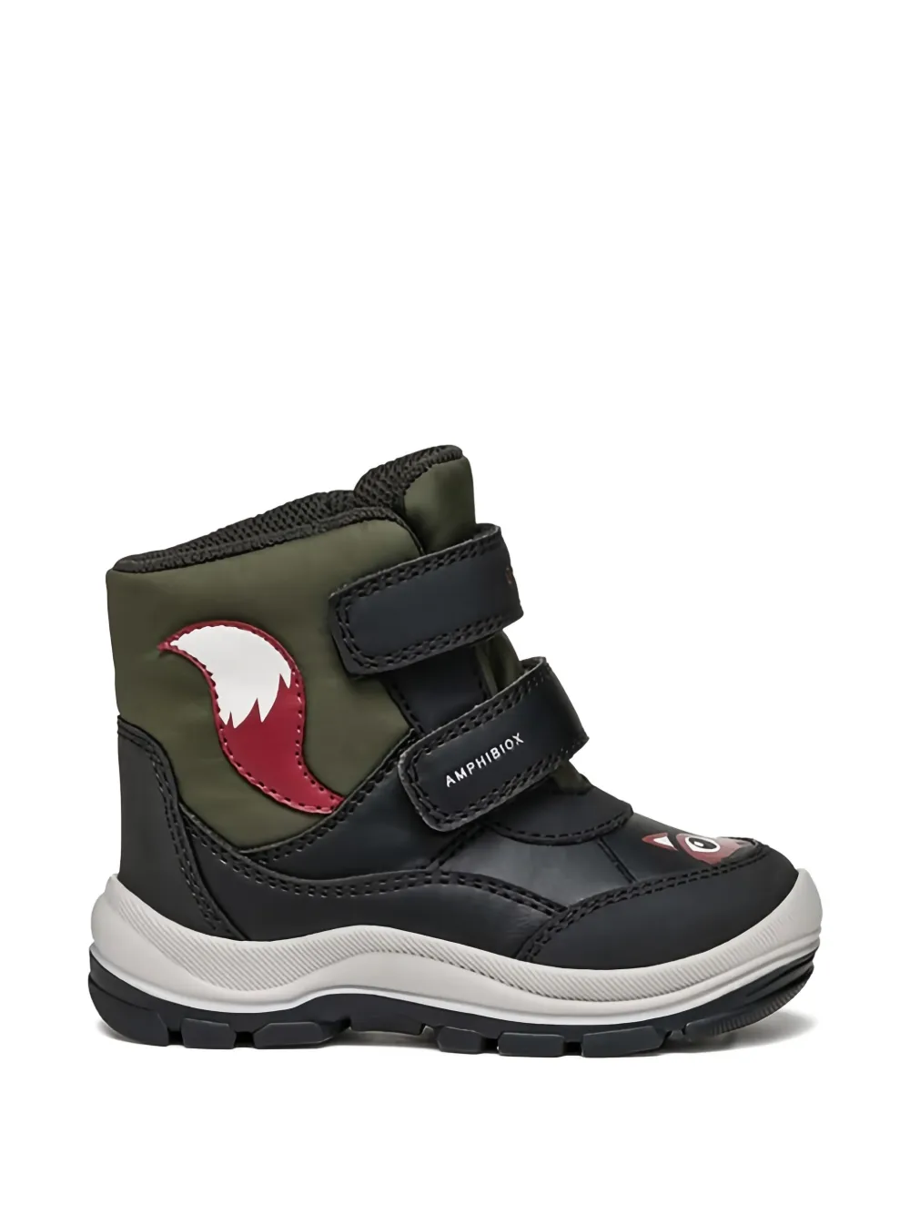 Geox Kids Snowboots met vossenprint Zwart