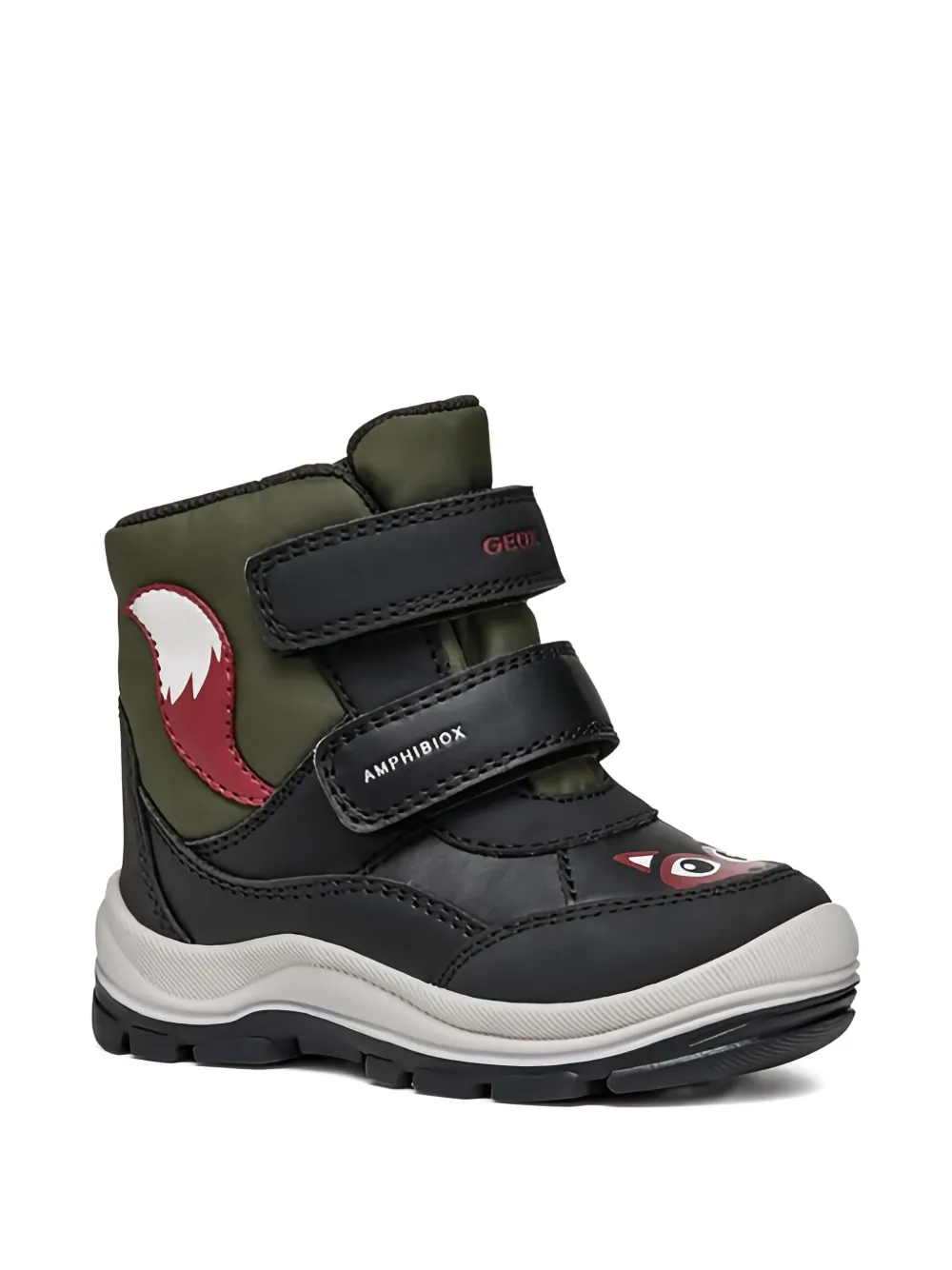 Geox Kids fox-print snow boots - Black