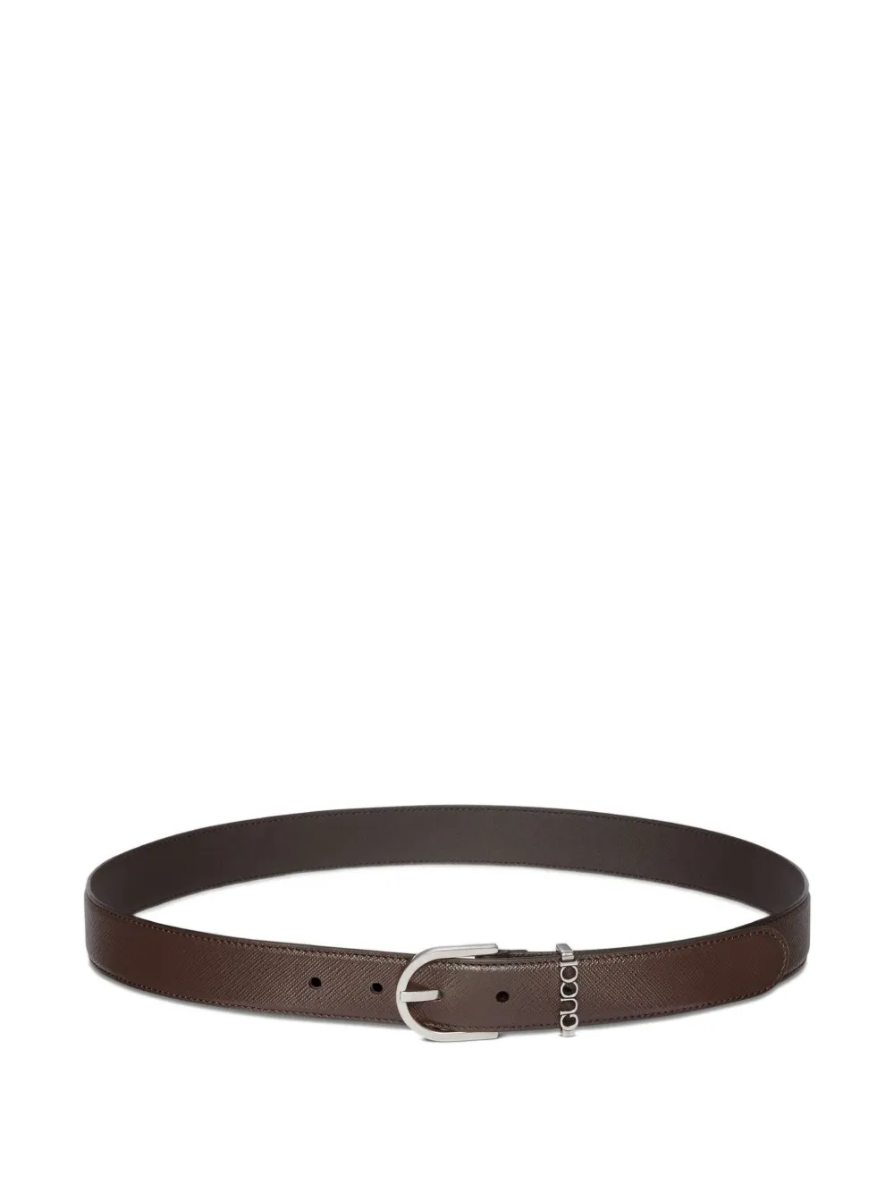 Gucci logo-buckle belt - Braun