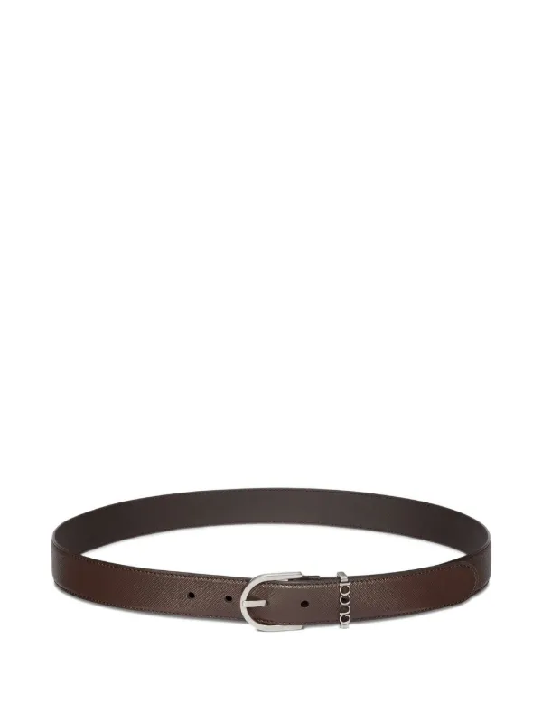 Gucci Logo-buckle Belt in Brown